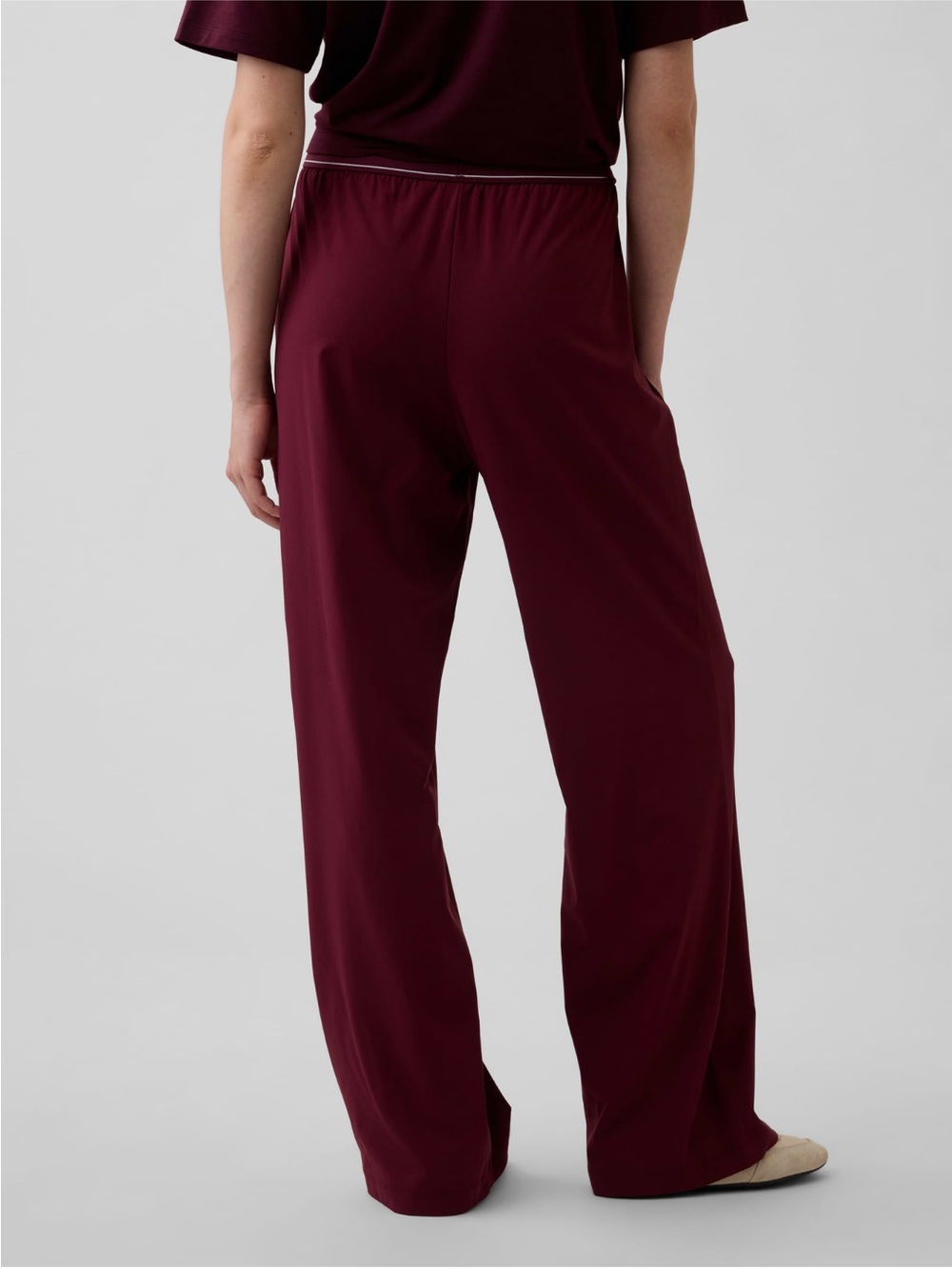 Gap Fit Pleated Easy Logo Pants Tuscan Red - Picture 9 of 9